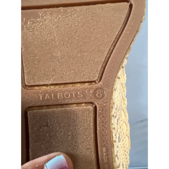 Talbots Womens Crochet Lace Espadrilles Size 8 Boho - Picture 5 of 8